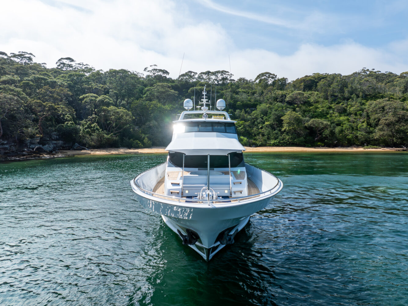 Shore Thing yacht in bay front